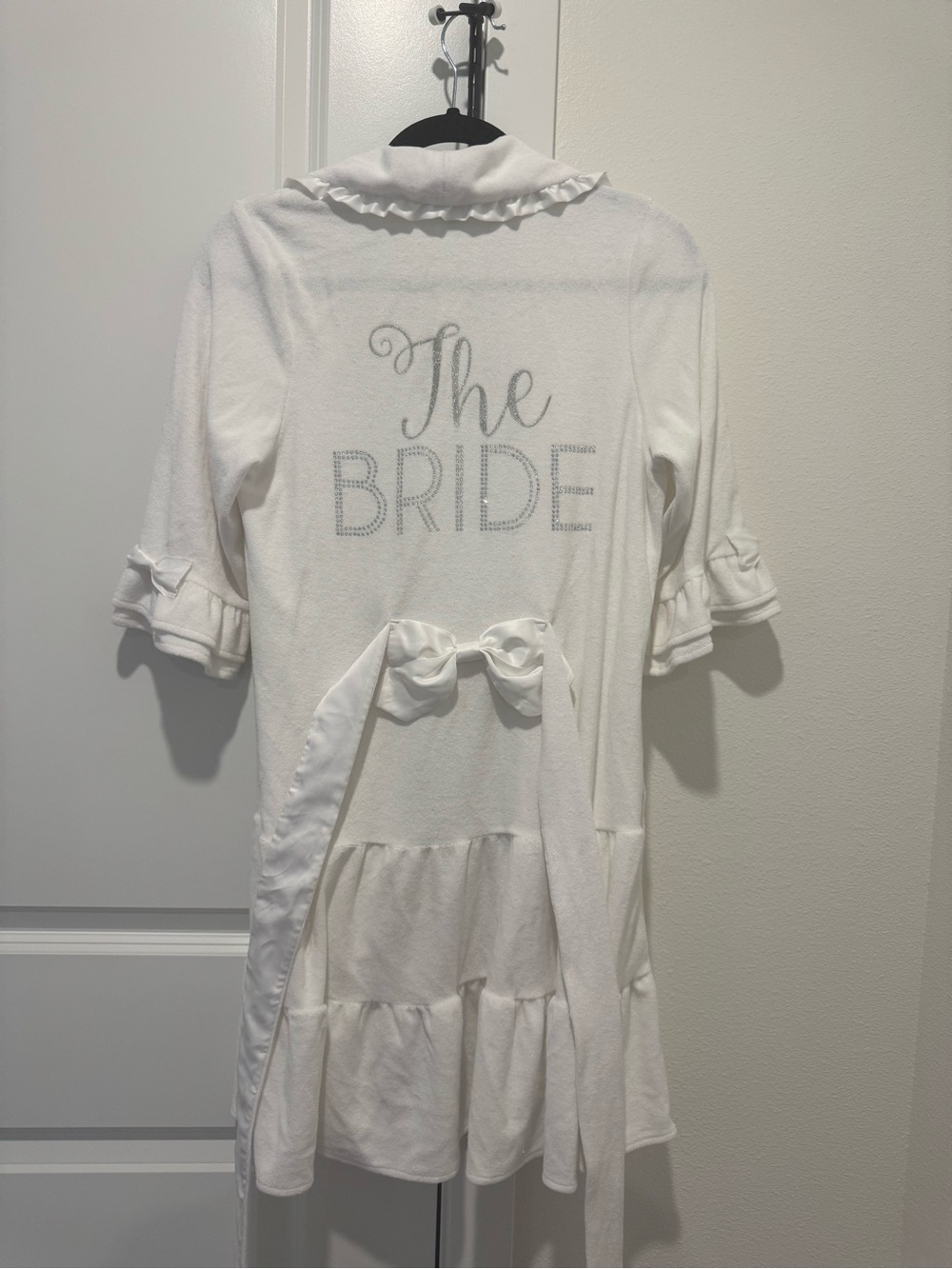 The Bride White Kids Pajama Robe - Embellished Back